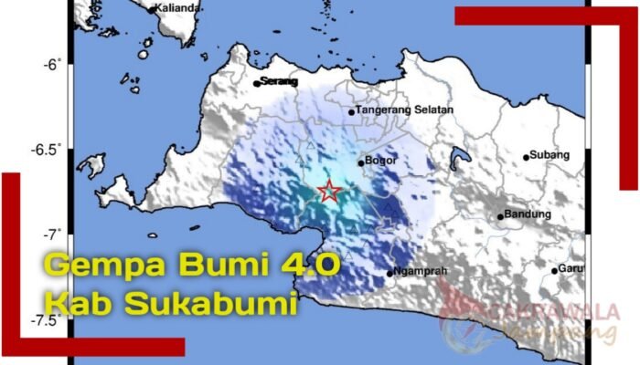 Gempa M 4,0 Guncang Sukabumi, BMKG Catat 5 Kali Susulan