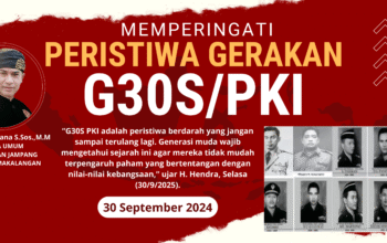 Mengenang G30S PKI, Ketua JTM: Generasi Muda Harus Belajar dari Sejarah
