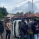 Motor Serempet Jalur Tikungan, Pick Up di Ciemas Terguling, Tiga Orang Jadi Korban