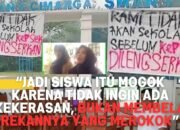 Siswa SMAN 1 Cimarga memberikan kesaksikan mengenai aksi mogok sekolah yang sempat membuat heboh