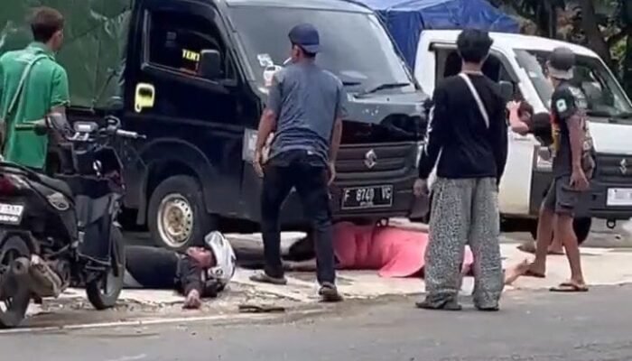 Senggolan di Jalan Desa Talagamurni, Dua Pengendara Asal Cilacap Alami Luka Serius
