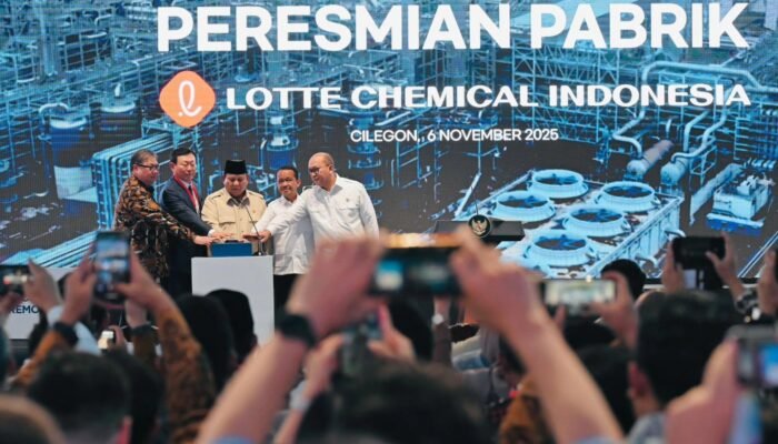Presiden Prabowo Subianto Resmikan Pabrik Lotte Chemical Indonesia di Cilegon, Tonggak Hilirisasi Industri Nasional