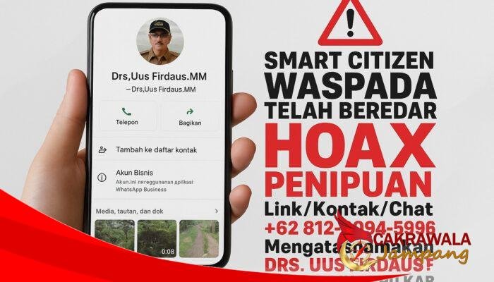 Waspada Penipuan, Modus Hoaks Catut Nama Kepala DPU Kabupaten Sukabumi