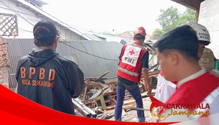 TPT Ambruk di Warudoyong Sukabumi, BPBD Lakukan Penanganan Sementara