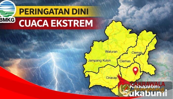 Cuaca Ekstrem Berpotensi Landa Sukabumi Selatan, BMKG Tetapkan Status Waspada