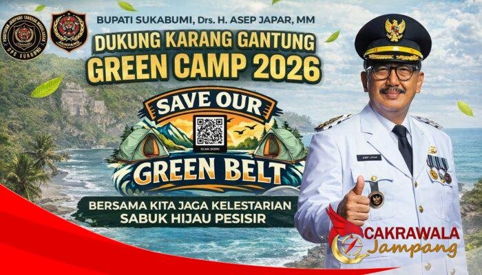 Bupati Sukabumi Dukung Karang Gantung Green Camp 2026, Aksi Nyata Jaga Sabuk Hijau Pesisir