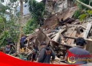 Tanah Longsor Terjang Ruko UMKM di Jalan Aminta Ajmali Sukabumi