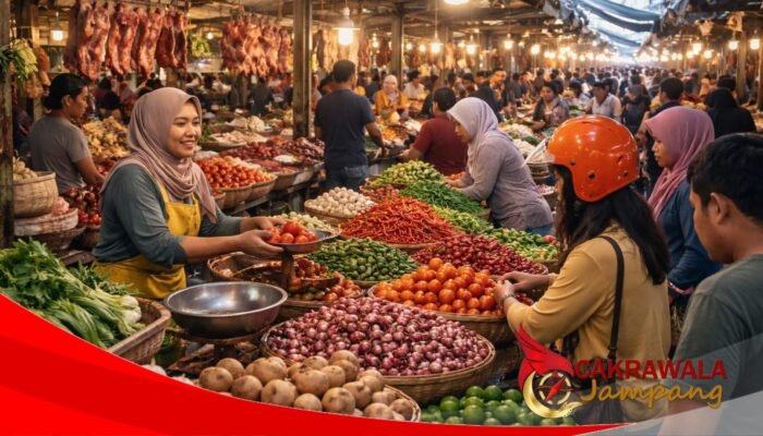 Harga Bahan Pokok di Sukabumi Pekan Ketiga Februari 2026 Cenderung Stabil, Cabai dan Daging Mengalami Kenaikan